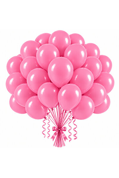 genaja Set 50 Baloane Latex Roz 26 cm, Decor Petrecere, Aniversare, Baby Show...