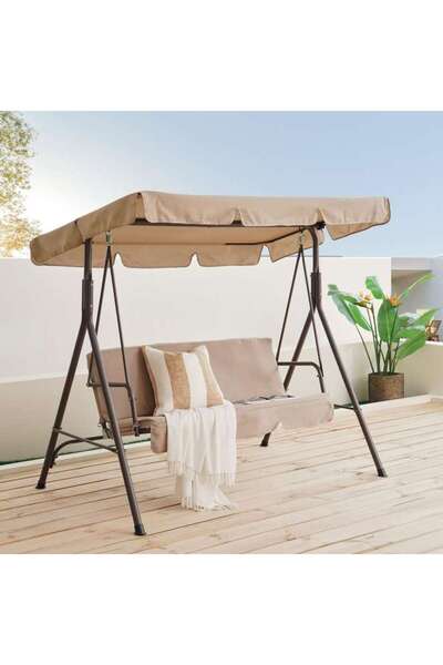 PAN HOME Iraa Outdoor 3 Seater Swing - Beige