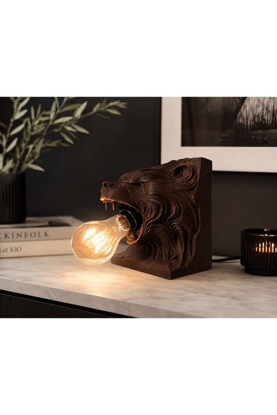 3dlab Decorative Table Lamp with Bear Figure