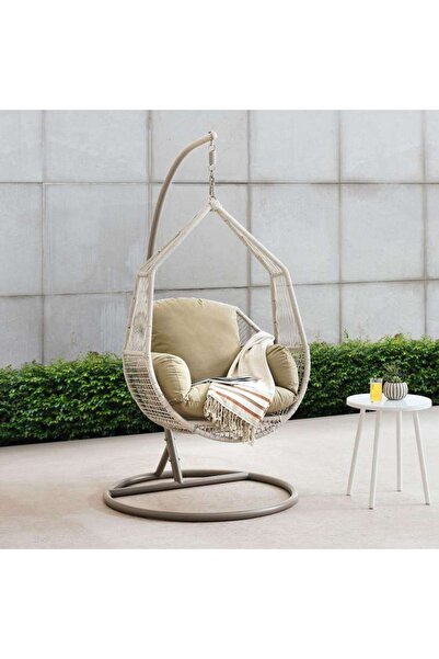 PAN HOME Tasa Garden Hanging Cage Swing - Grey