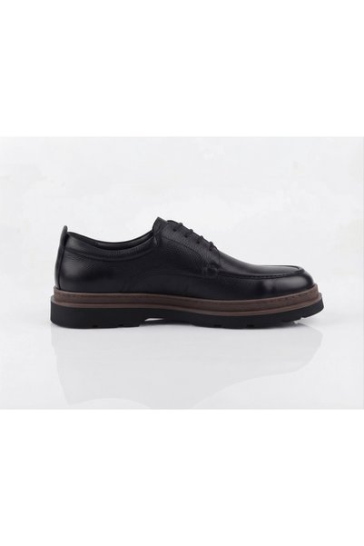 ERDOĞAN TULGAR Genuine Floater Leather Italian Style Black Men's Classic Shoes Te0396