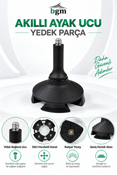 bgm Akıllı Baston Ucu Yedek Parça - SİYAH