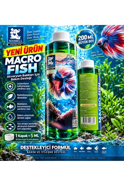 Nanbell Macro Fish Akvaryum Balıkları İçin Bakım ve İyileşme Desteği 200 ml