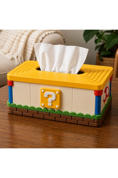 plicolayer Mario Themed Napkin Holder Desktop Decorative Tissue Box Organizer