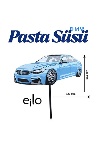 Eilo Car-Themed Birthday Celebration Cake Decoration - Cake Toothpick
