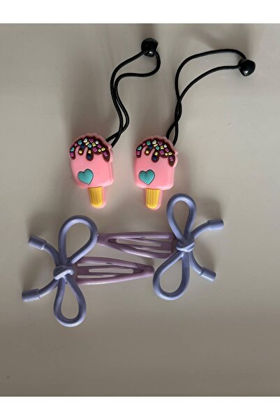 the matdesign Girl's - Baby 4-Piece Buckle Set with Heart Ice Cream Figure Ru...