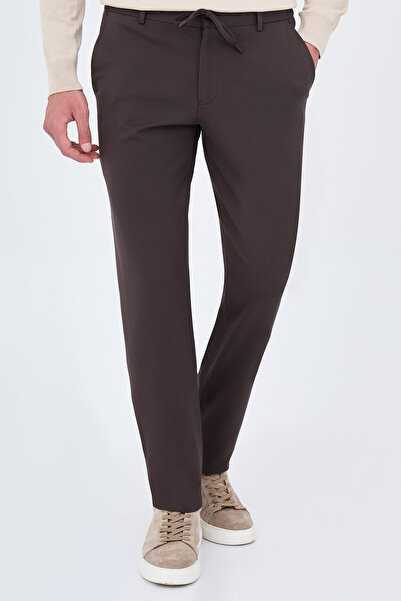 Mcr Corduroy Slim Fit Jogger Men's Trousers Brown - 38391.26K