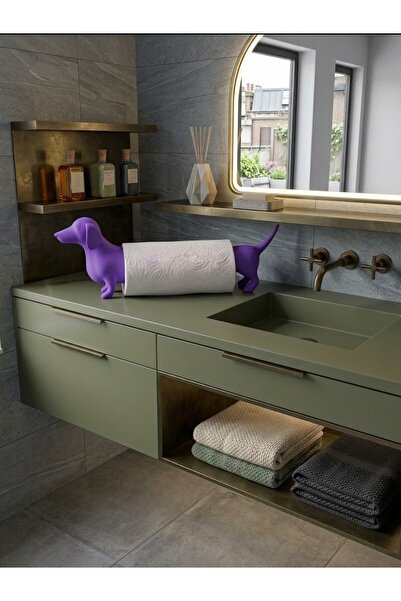Dumledo Dachshund Dog Purple Napkin Holder & Paper Towel Holder |   Decorativ...