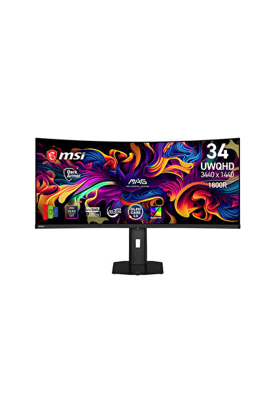 MSI Mag 341CQP QD-OLED X28 3440x1440 280Hz 1800R HDR TB500 34 inç UWQHD 0,03 ...