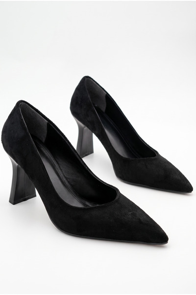 Shoesers Women's Pointed Toe Thick Striped Heeled Classic Daily Stiletto Shoes