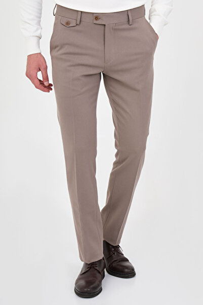 Mcr Straight Slim Fit Classic Men's Trousers Mink - 38988.21K