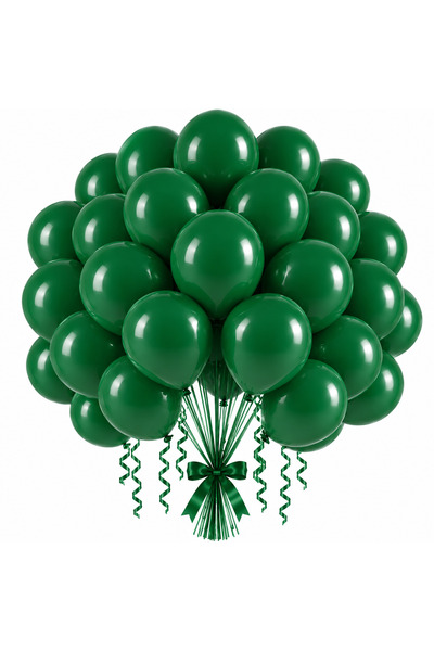 genaja Set 75 Baloane Latex Verde Închis 26 cm, Decor Elegant Petrecere, Even...