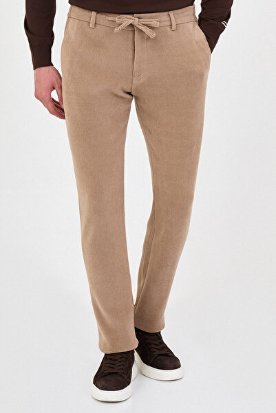 Mcr Corduroy Slim Fit Jogger Velvet Men's Trousers Beige - 38389.26K
