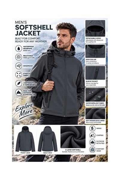 Legend Classics Men's softshell jacket, - LE820