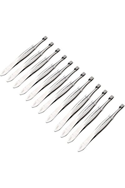 Lawazim Tweezers - 12 Piece - Professional Stainless Steel Tweezer Set with F...