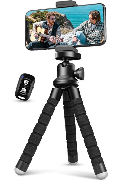 GENERAL Aureday Phone Tripod, Flexible Tripod for iPhone and Android Cell Pho...
