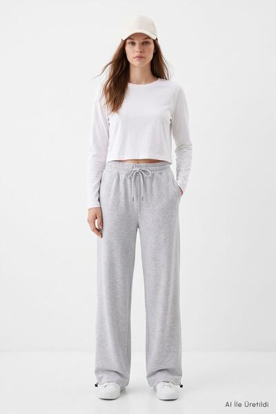 Rays Pantaloni de trening cu picior larg și elastic 3135A Gri