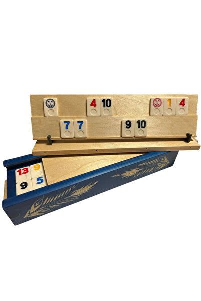 unbranded Joc de Rummy sculptat cu piese din piatră - Albastru