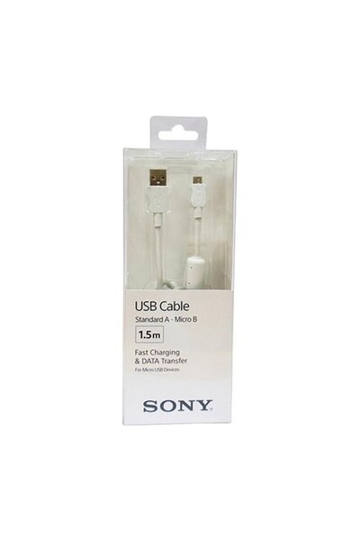 Sony CP-AB150 Hızlı Şarj Micro Usb Data ve Şarj Kablosu Beyaz