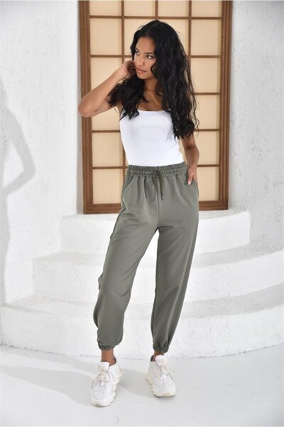 BURRASCA Oversize Elasticized Legs Sweatpants with Two Straps at the Waist