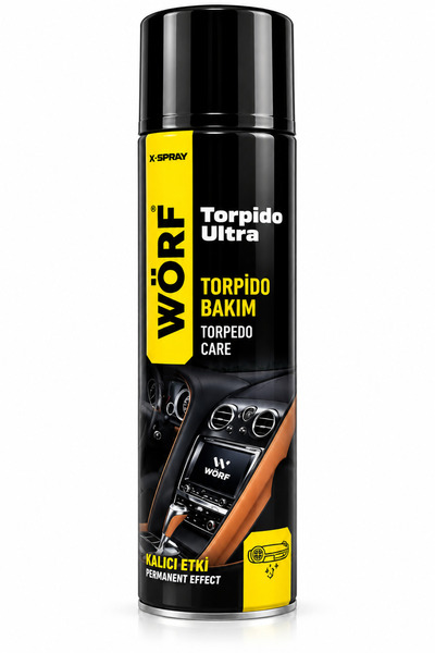 WÖRF Torpido Ultra Torpido ve Plastik Yüzey Temizleyici Parlatıcı Bakım Spreyi 500 ml
