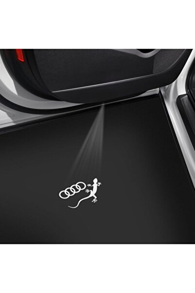 Audi أضواء LED لعرض شعار السيارة عند الدخول، حلقات مع شعار جيكو