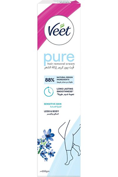 Veet Men كريم فيت سيلكي فريش لإزالة الشعر للجسم والساقين للبشرة الحساسة، مع ا...