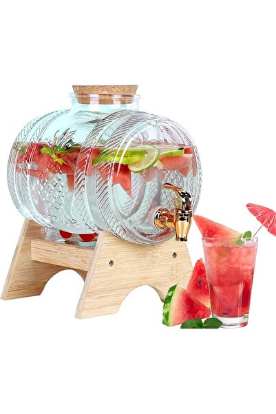 GENERAL Trade 5L Glass Water Dispenser with Tap Stand 100% Leak Proof Beverag...