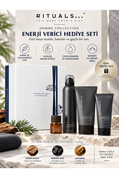 Rituals Homme Collection 4’lü Erkek Bakım Seti - Cildi Arındırıcı ve Canlandı...