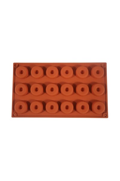 NETTENS قالب كيك سيليكون مكون من 18 قطعة منقوش على شكل حلقة صغيرة KM-3332