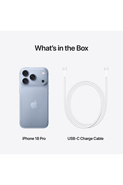 Apple Telefon mobil iPhone 18 Pro, 12GB RAM, 256GB, 5G, Glacier