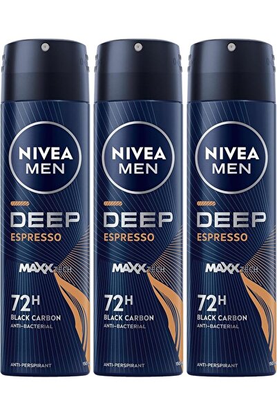 Nivea Body NIVEA MEN DEEP Antiperspirant Spray, 72h Protection, Black Carbon ...