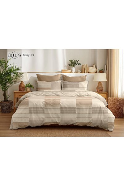 AURA Premium Virella Brown Double Bedding Set