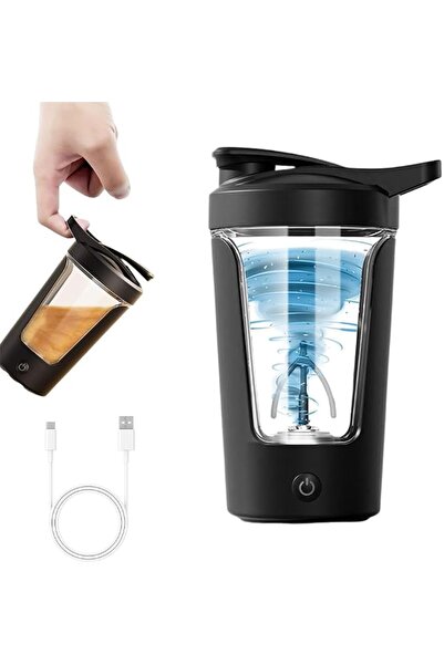 Oshima Tsubaki 350 ml Electric Protein Shake Bottle, USB Rechargeable Shaker ...