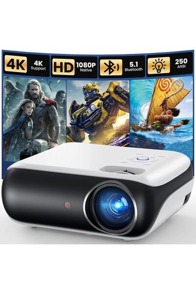 HAPPRUN Native 1080P Bluetooth Projector