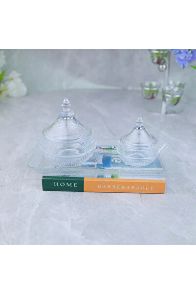 Al Hadaya Mall Exercise Set with Glass Insert with Luxurious Design - Transpa...