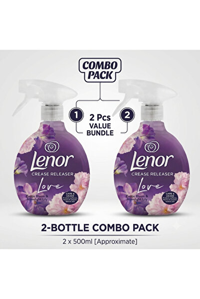 lenor Crease Releaser Spray Exotic Bloom & Moonlight Lily 2PCS COMBO 2x500ml ...