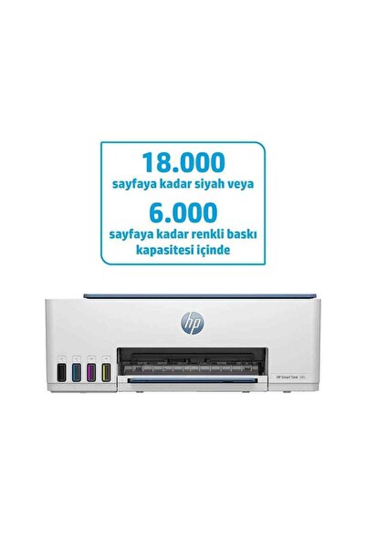 HP Smart Tank 585 Fotokopi Tarayıcı Wi-Fi Yazıcı - 4 Renk Yedek Mürekkep ve Yazıcı Kablosu Paketi