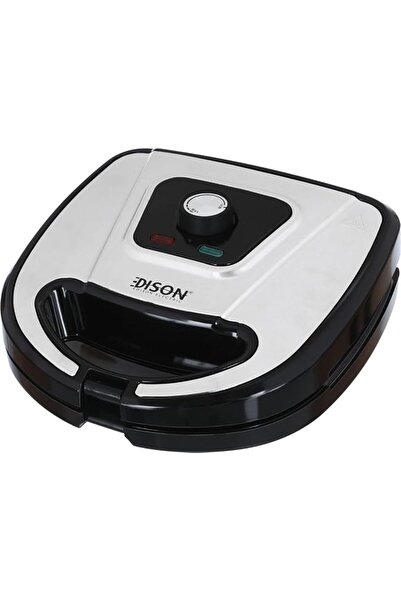 EDISON ELECTRIC Sandwich Maker 3-in-1, 750W, 3 Plates – Black/Silver, Versati...