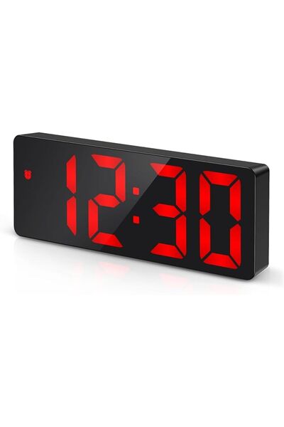 Criacr ساعة منبه رقمية، ساعات منبه بجانب السرير مع شاشة LED كبيرة لعرض درجة ا...