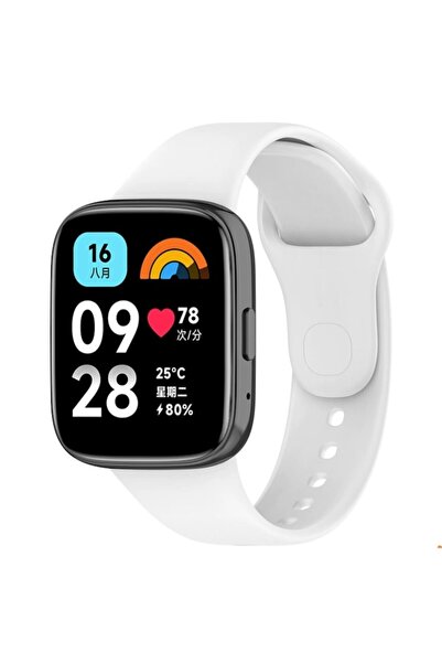 OEM Силиконова каишка за смарт часовник, съвместима с Redmi Watch 3 Active, бяла