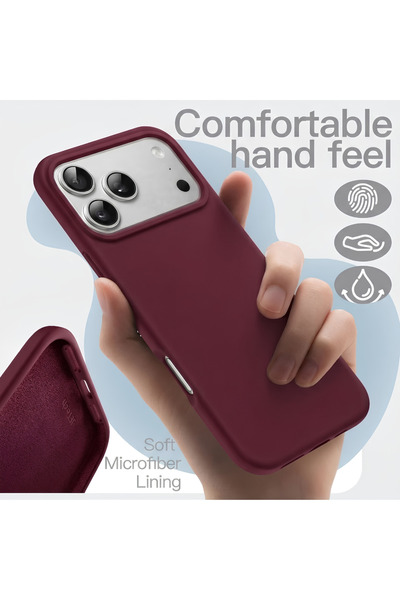 Generic Brand Premium Liquid Silicone Case for Apple iPhone 17 Pro Max – Slim Fit Shockproof Protective Cover with Soft Microfiber Lining & Precise Cutouts