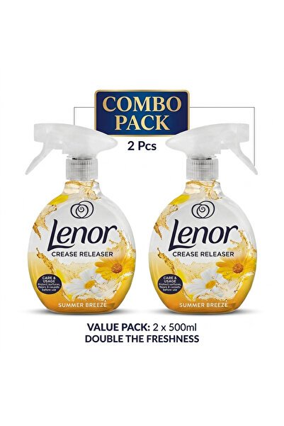 lenor Crease Releaser Spray 2PCS COMBO PACK 2x500ml – Summer Breeze Fabric Wr...