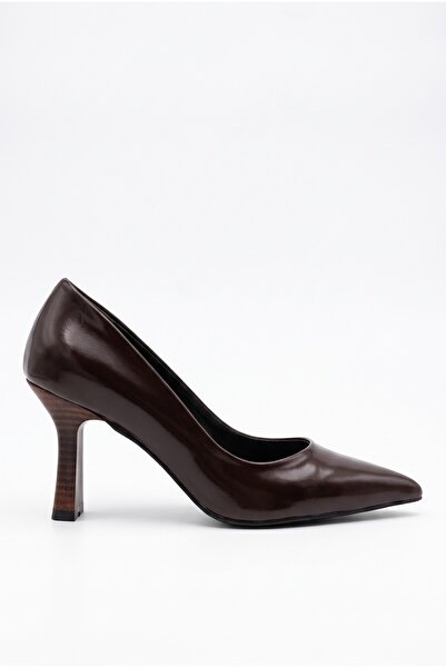 Redoxy Women's Pointed Toe Thick Striped Heeled Classic Daily Stiletto Shoes