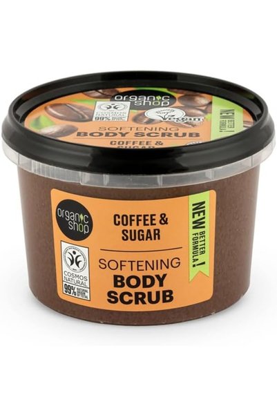 organic shop مقشر للجسم بالقهوة والسكر البرازيلي الطبيعي 250 مل