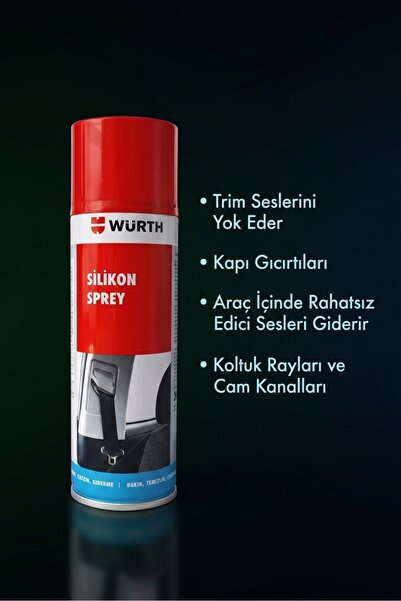 Würth Silikon Sprey 300 ML Üstün Bakım Ve Yağlama