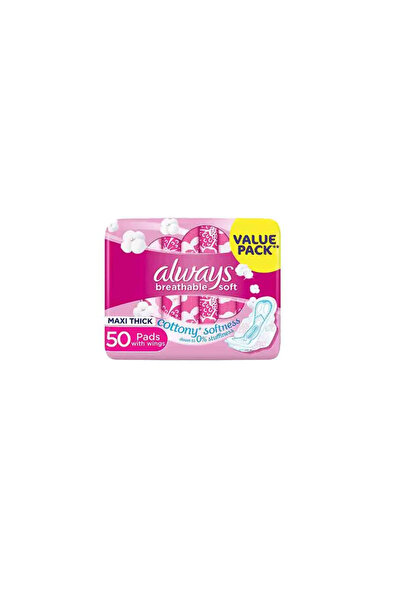 Always Breathable Soft Maxi Thick with Wings Sanitary Pads 6 x 50 Pcs