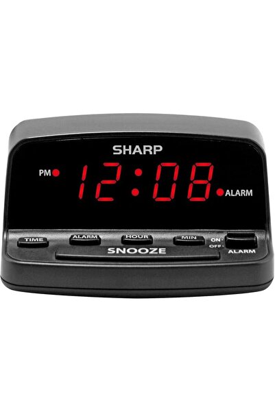 Sharp ساعة منبه رقمية مع أزرار تحكم على شكل لوحة مفاتيح، مع بطارية احتياطية، ...