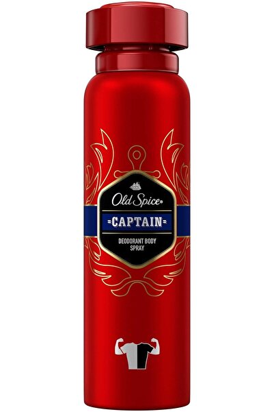 Old Spice Captain Deodorant Body Spray For Men 150 ml, 48H Fresh, 0% Aluminiu...