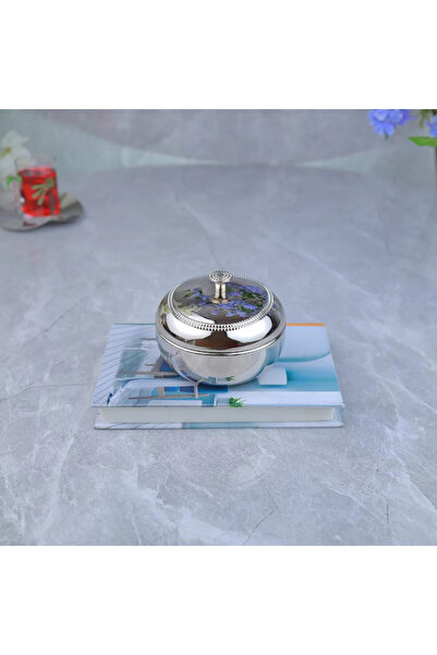 Al Hadaya Mall Elegant Design Small Single Stainless Steel Tray - Nickel - 11...